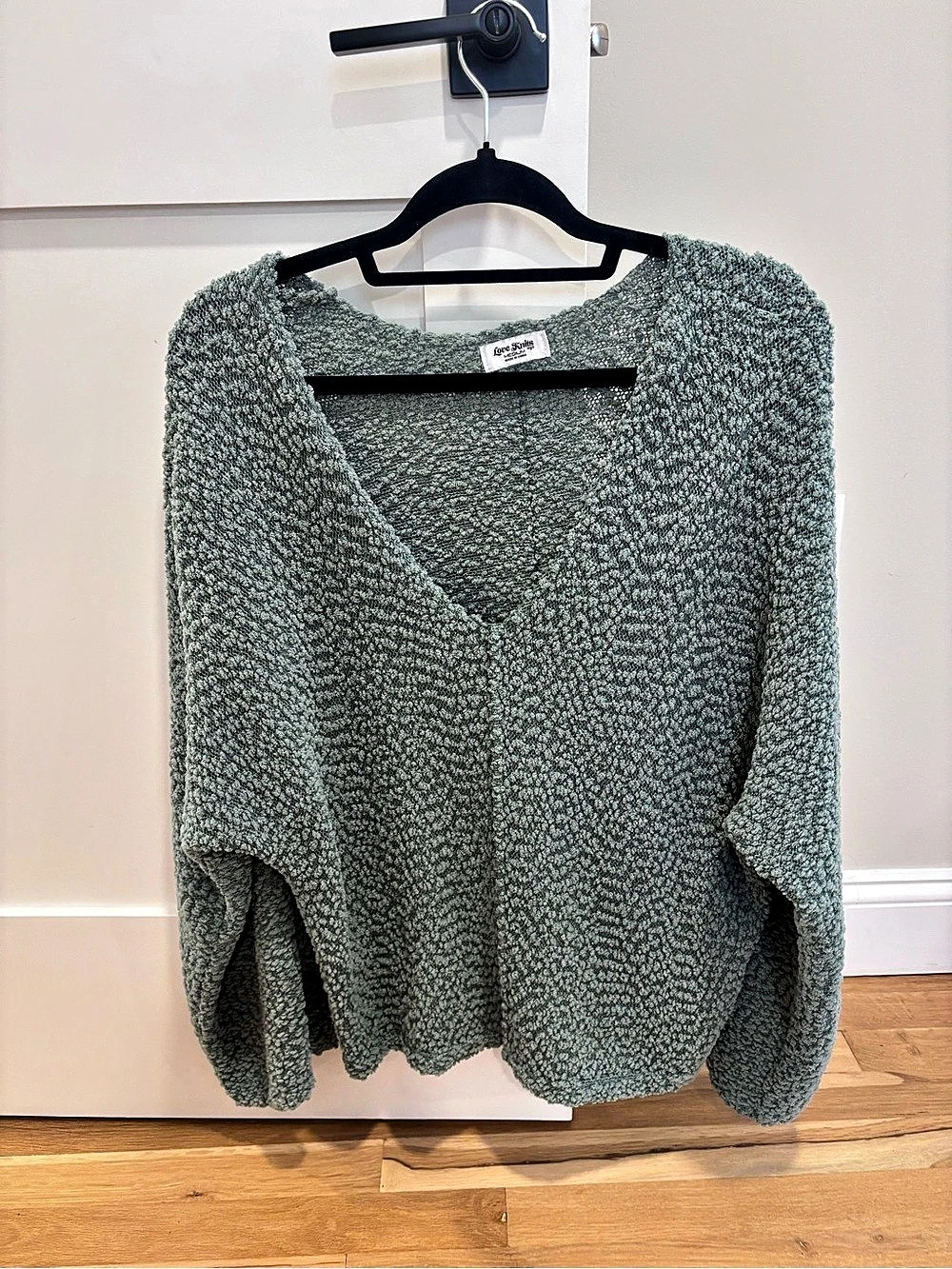 Love Knits Sage Green V-Neck Sweater